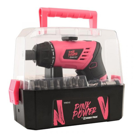 Atornillador A Batería Ion Litio Pink Power Kit 50pzs Dowen Pagio
