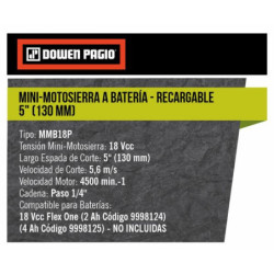Mini Motosierra Electrosierra Inalambrica Dowen Pagio Solo Cuerpo